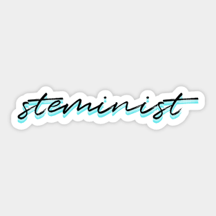 steminist in blue Sticker